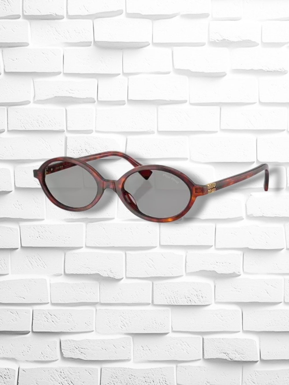 ☆SALE☆Miu Miu MU01XV Regard Oval Acetate Glasses Tortoise Shell Full Rim